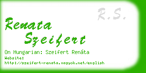 renata szeifert business card